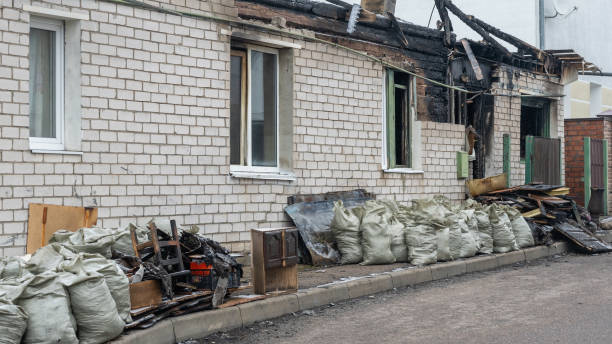 Professional Fire Damage Removal technician working in Monrovia, MD